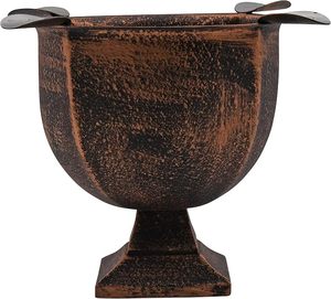Vintage Iron Round Cigar <b>Ashtray</b> with 4 Cigar Rests Decorative Tabletop Pedestal Bar Lounge Hotel Home Outdoor Use - Product Image 2