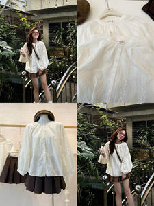 Conjunto de Primavera para Mujer, Estilo Coreano, Cuello en V, Manga Corta, Corte Regular, Informal, Transpirable, Mezcla de Algodón Ecológico, Secado Rápido - Product Image 6
