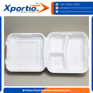 Cajas de bagazo personalizadas tipo clamshell con sellado térmico, bandeja de comida de 3 compartimentos, a prueba de fugas, con certificación FDA, embalaje retráctil para entrega de alimentos - Product Image 5