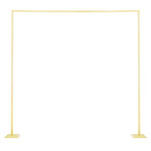 8 X 8 ft Stable Structure Easy Assembly Square Gold Metal Arch <b>Backdrop</b> <b>Stand</b> for <b>Wedding</b> & Birthday Parties - Product Image 5