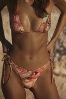 Set Bikini Segitiga Motif Bunga Terbaru 2026 Wanita, Halter Tie Side, Dua Potong, Pakaian Renang Pantai