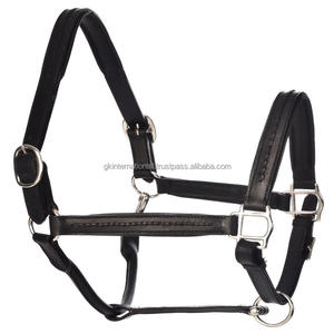 Cabestro para Caballo Acolchado de Cuero Genuino Negro, Marrón o Bronceado, Hecho a Medida, con Diseño Trenzado a Mano y Accesorios de Latón Ajustables - Product Image 2