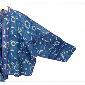 Women's 100% Cotton Vintage Kantha <b>Jacket</b> Handmade Indian Bohemian Style Breathable Floral <b>Pattern</b> Fashionable Kantha <b>Jackets</b> - Product Image 2