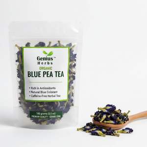 Thé aux fleurs de pois papillon séchées, tisane pour le bien-être et la détox, disponible en gros - Product Image 1