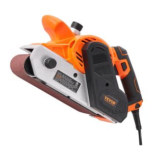Potente Levigatrice a Nastro da 10 AMP, 4 x 24 Pollici, Levigatrice Pneumatica per Lavorazione del Legno, 6 Velocità, 274-480 M/min, 2 in 1 con Aspirazione - Product Image 1