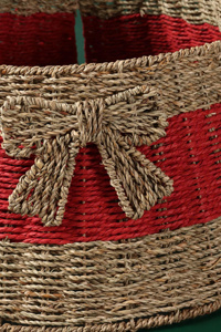 Collar para árbol de Navidad de junco marino, alternativa a la falda de mimbre para árbol, con lazo, estilo rústico de granja, cubierta para base de árbol de Navidad, decoración festiva - Product Image 4