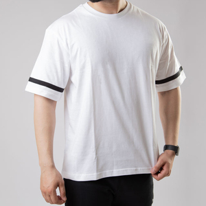Men's Black Short Sleeve T-Shirt With <b>White</b> And Red Letter Print O-Neck Regular Fit Cotton Jersey Casual Graphic <b>Tee</b> - Product Image 4