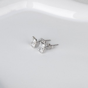 14K White Gold Radiant Lab Grown Diamond Stud <b>Earrings</b> 1.60ct F Color Classic Diamond Studs Elegant Fine Jewelry - Product Image 3