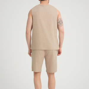 Conjunto de Camiseta sin Mangas y Pantalones Cortos para Hombre, Ropa Deportiva Profesional, Tejido Ligero, Transpirable, Cómodo, Ajuste Atlético - Product Image 2