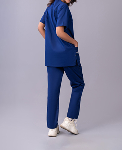 2026 Plus Size Summer Eco Friendly Lightweight High Quality Fashionable Medical Uniforms White Canvas <b>Scrub</b> Sets Short Hospital - Product Image 5