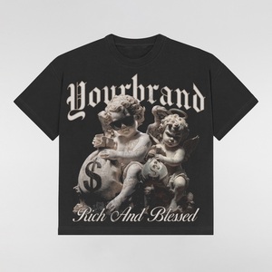 Camisetas de Hombre con Cuello Redondo 100% Algodón, Diseño Moderno con Estampado Puff, Totalmente Personalizadas, Corte Holgado, Precios al por Mayor - Product Image 3