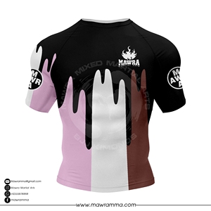 Rashguard de compression unisexe Mawra personnalisé à manches courtes, anti-UV UPF50, écologique, pour l'entraînement de MMA, BJJ, Jiu Jitsu et Grappling - Product Image 5