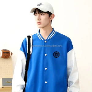 Chaqueta de Béisbol Unisex de Lana para Hombre, Chaqueta Informal con Cremallera, Capucha de Tela Satinada, Estilo Acolchada, Invierno - Product Image 3