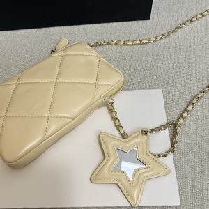 Factory wholesale custom designer new style mobile phone <b>bag</b> with chain mirror mini genuine leather purse wallet women handbags - Product Image 3