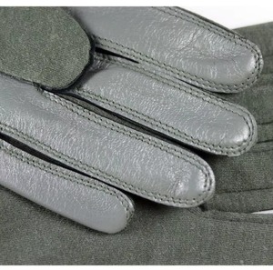 <b>Fire</b> Proof Heat Resistant Durable Pilot OEM Breathable Leather Weight Tactical Long Gauntlet Sage Green Aramid Gloves Anti-Slip - Product Image 6