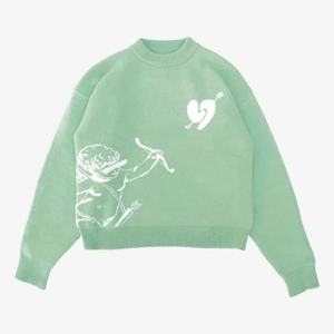 Pull tricoté personnalisé OEM pour homme, col rond, anti-plis, avec logo frontal, en polyester/nylon - Product Image 3