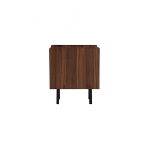 Industrial Metal Frame DENVER Side <b>Table</b> <b>Walnut</b> colour Top Made in Malaysia for Urban Lounge Modern Bedroom Bedside Nightstand - Product Image 4