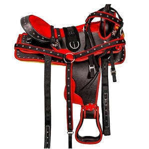 Black Leather England Dressage Saddle for Horse Riding Horse Saddles Trail Riding Leather Horse Dressage Saddles Wholesale - Product Image 3