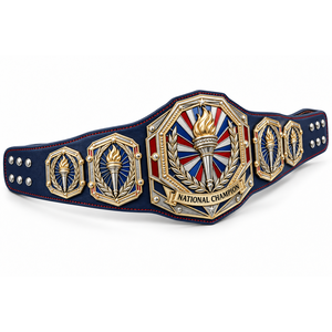 Cinturón de Campeonato Personalizado Liberty Torch para Lucha Libre, Boxeo, MMA, Placas Metálicas, Logotipo Personalizado, Fabricante OEM, TRX-WS063, Unisex - Product Image 4