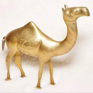 Luxury Brass Camel <b>Table</b> Centerpiece Decorative Figurine for Elegant Dining Room and Home Interior Styling - Product Image 1