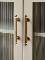 Poignée de porte en laiton de style édouardien, design baroque, poignée de porte de manoir historique