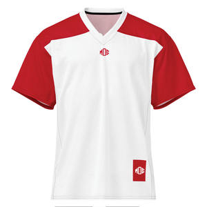Maillot de football américain personnalisé en gros, bicolore, en maille respirante, col en V, uniforme d'équipe, marque privée, usine OEM - Product Image 5