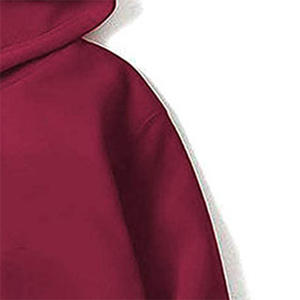 Sweat-shirt à capuche bordeaux de haute qualité, unisexe, pull-over vierge, vente en gros d'usine, vêtements personnalisés - Product Image 6
