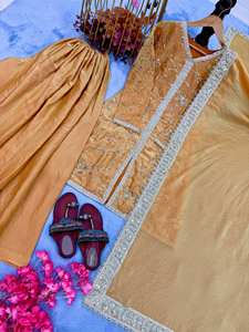 Conjunto de Salwar Kameez de Diseño Premium para Fiestas, con Top y Dupatta, Bordado con Moti, Estilo Tradicional Indio para Bodas - Product Image 3