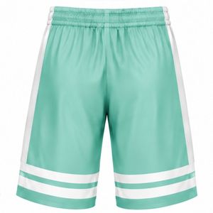 Ensemble de hockey sur glace sublimé vert menthe pour hommes, maillot et short en polyester rayé, uniforme sportif léger, vêtements de compétition - Product Image 6