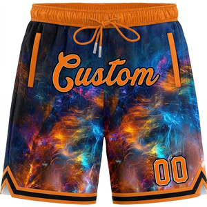 Shorts en maille personnalisés de haute qualité, sublimés, décontractés, pour le basketball et la course à pied, au-dessus du genou, respirants, pour hommes - Product Image 1