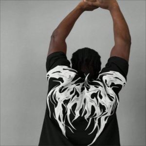 T-shirt oversize en coton 100% pour homme, style streetwear, tissu éponge, poids lourd, épaules tombantes, impression personnalisée, haute qualité, séchage rapide - Product Image 4