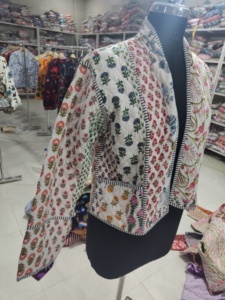 Abrigo Largo Estampado Floral para Mujer, Cuello en V, Frente Abierto, Estilo Bohemio, Prenda Exterior Informal, Manga Larga, Tela de Poliéster, REGALO PARA ELLA - Product Image 2