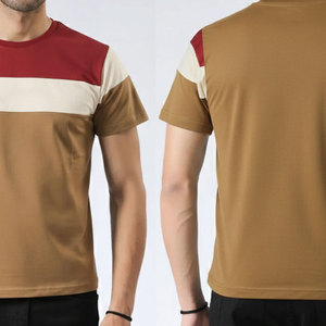 ออกแบบแผงเสื้อผ้าตามสั่ง วัสดุผ้าฝ้าย 100% 180 กรัมต่อตารางเมตร แขนสั้น คอกลม ผู้ผลิตเสื้อผ้า OEM ทรงปกติ เสื้อยืดเรียบ - Product Image 3