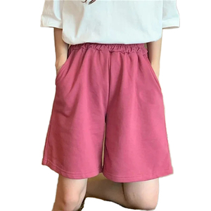 Custom French Terry <b>Bermuda</b> <b>Shorts</b> for <b>Women</b> High Waist Elastic Band <b>Shorts</b> Wholesale Breathable Eco-Friendly Loose Fit <b>Shorts</b> - Product Image 1