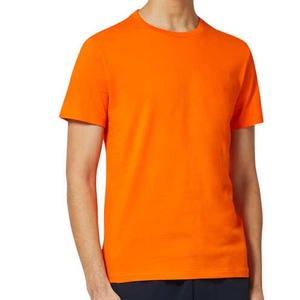 Camiseta de Manga Corta con Cuello Redondo, 100% Algodón Jersey, Logotipo Frontal, Color Sólido, Corte Regular, Informal, para Hombre, en Oferta - Product Image 4