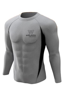 Conjunto Deportivo de Compresión para Hombre, Talla Grande, Otoño, Manga Larga, Secado Rápido, Transpirable, Ecológico, Capa Base Ajustada, 2 Piezas - Product Image 6