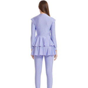 Traje de Baño Deportivo de Dos Piezas para Mujer, Burkini de Secado Rápido, Corte Alto, Estampado, Profesional, con Protección Solar para Surf - Product Image 5