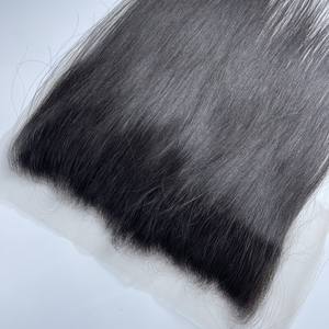 Wholesale price <b>Black</b> Raw Straight Closure <b>Lace</b> Hair HD Frontal Human Hair Extensions No tangle No shedding Super silky - Product Image 3