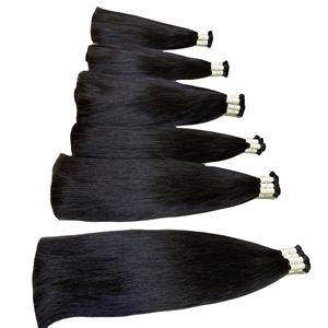 ขายส่งรัสเซียมนุษย์สีดำบริสุทธิ์ที่ยังไม่ได้ผมกลุ่ม Cabelo Humano ธรรมชาติ12A เกรดการรวมกลุ่มกลุ่ม - Product Image 1