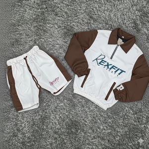 Ensemble de survêtement réfléchissant Rexfit Sports pour homme, coupe-vent en nylon à séchage rapide, short de course, vente en gros - Product Image 5