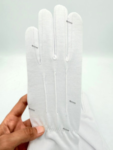 ถุงมือผ้าฝ้ายสีขาวสำหรับผู้ชาย ถุงมือสำหรับชุดพิธีการ ถุงมือสำหรับขบวนพาเหรด ถุงมือสำหรับทีมเกียรติยศ ถุงมือสำหรับชุดทักซิโด้ - Product Image 5