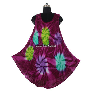 Nuevo Vestido Tie Dye para Mujer, Casual, Largo hasta el Suelo, con Cuello Redondo y sin Mangas, Sexy, para Fiesta, con Estampado en Inglés - Product Image 5