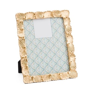 Marco de fotos metálico de hojas doradas estilo europeo, marco de fotos rectangular de alta calidad personalizado para mesa, para hotel y sala de estar - Product Image 2