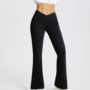 Leggings de yoga personnalisés en gros, taille haute, longueur cheville, en Spandex/Polyester, effet ventre plat, froncé aux fesses, écologiques et respirants - Product Image 5