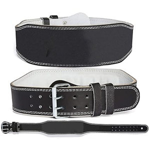 Genuine Leather 10mm Weightlifting <b>Belt</b> with Buckle Closure Non-Slip Heavy Duty Professional Gym Training Back & Waist Support - Product Image 1