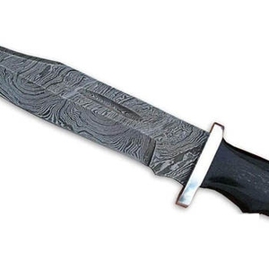 Couteau de chasse et de camping en acier Damas de qualité industrielle supérieure, manche en bois fait main, personnalisation OEM, garantie 3 ans - Product Image 3