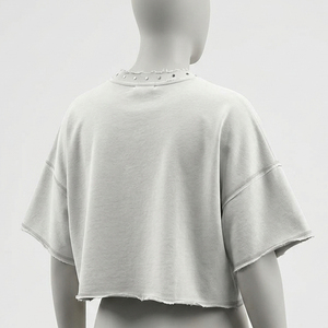 เสื้อยืดพิมพ์ลายกราฟิกแบบกำหนดเอง ตกแต่งด้วยคริสตัล ผ้าฝ้ายเจอร์ซีย์ 100% ดีไซน์ใหม่ ทรงบ็อกซี่ สำหรับใส่ได้ทั้งชายและหญิง สไตล์สตรีทแวร์ - Product Image 6