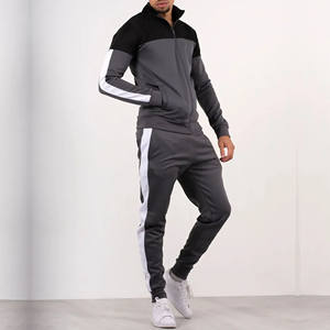 Trajes Deportivos Blancos y Negros para Hombre, Venta al Por Mayor, Alta Calidad, Moda Urbana de Invierno, 2 Piezas, Resistentes al Viento, 360GSM - Product Image 1