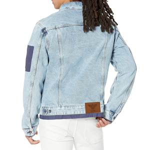 Men's 100% Cotton <b>Light</b> Wash Denim Jacket Casual Regular Fit Button Front Long Sleeve Utility Pocket Autumn Fashion Blue - Product Image 2