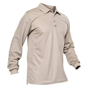 Camiseta de Golf de Manga Larga con Cierre y Cuello Alto para Hombre, Prenda Deportiva de Verano con Estampado para Golfistas, Camisetas Polo para Hombre - Product Image 1